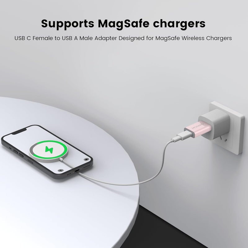 MOSWAG USB-C Female to USB-A Male Adapter, Compatible with Laptops, PC, USB Type-C - Image 5